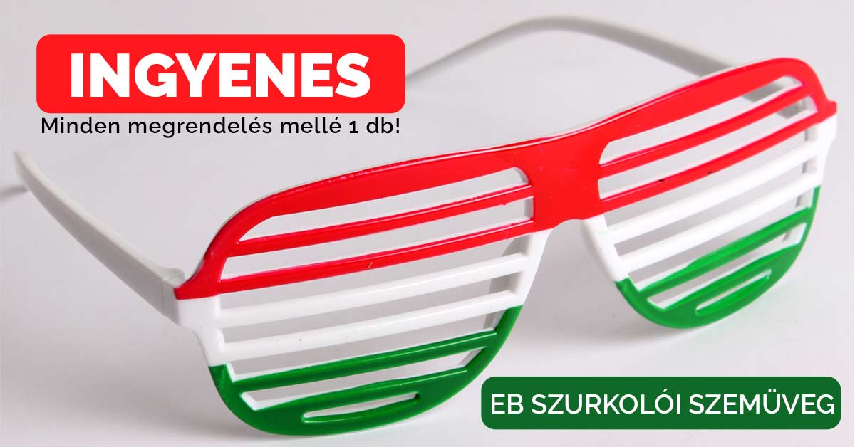Piros fehér zöld eb szurkolói szemüveg